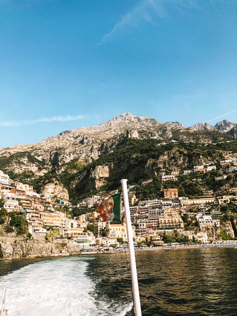 The best view of Positano is from the water. Hire a boat or book a tour and explore the Amalfi Coast while getting amazing photos.